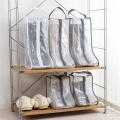 NAMUNY Portable Women Tall & Short Boot Storage Bags,2 Packs Tall+2 Packs Short,Waterproof Boot Bags for Travel and Daily Black. 