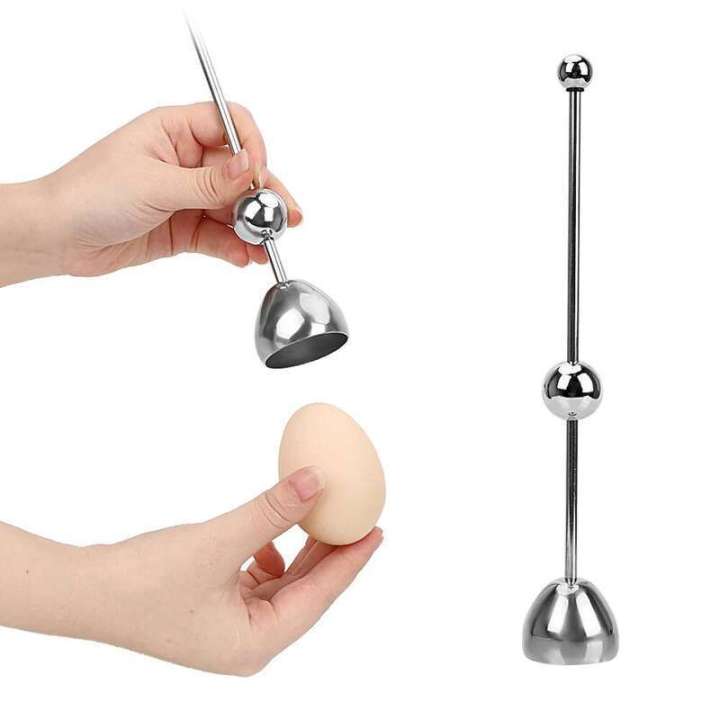 Tools Raw Cracker Separator Boiled Topper Shell Top Cutter Kitchen Gadgets Stainless Steel Egg Knocker Opener