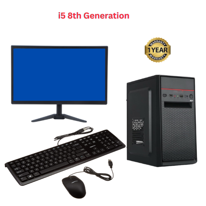 Assembled Computer Set i5 8th Generation 8GB RAM 256GB M.2 SSD Keyboard & Mouse