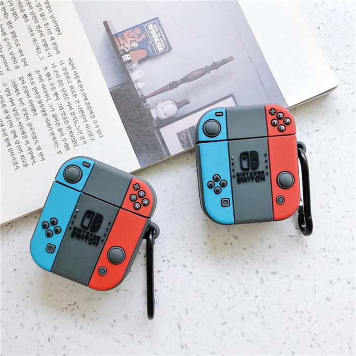 Cute Cartoon 3D, Silicone Protective Shockproof Earbuds Case Cover Skin Cool Characters Compatible for Apple AirPods Pro (Nintendo Switch Style )