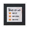 Romantic Couple Gift – Matt laminated printed Poster with checker frame-9x9 Inch. 