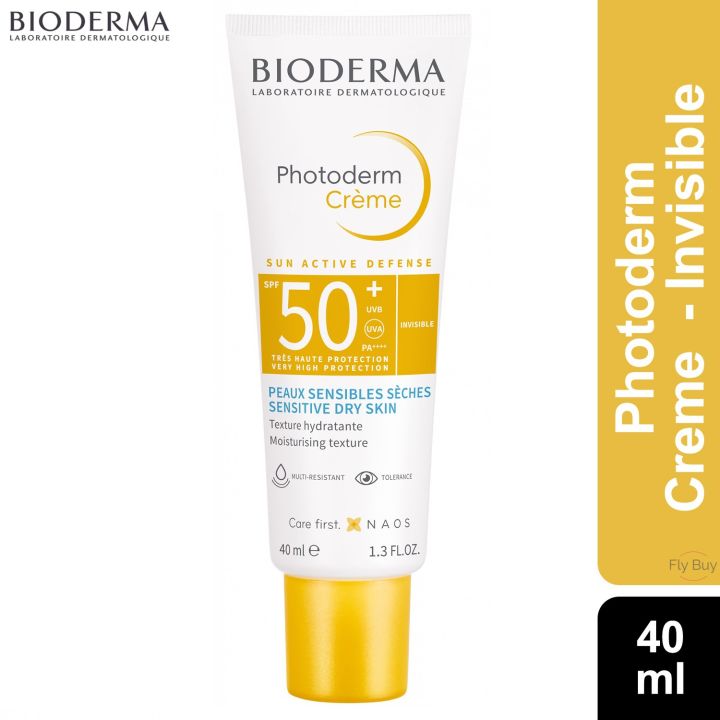 Bioderma Photoderm Creme SPF 50+ UVA UVB PA++++ Sunscreen 40 ml  Sensitive Dry Skin  Moisturizing Texture  Invisible