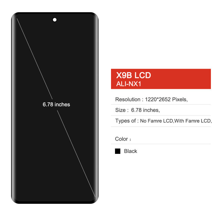 HOT%206.78%7C%20Screen%20Assembly%20for%20Honor%20X9b%20ALI-NX1%20LCD%20Display%20Digital%20Touch%20Screen%20With%20Frame%20for%20Honor%20X9b%20Screen%20Replacement%20-%20Image%206