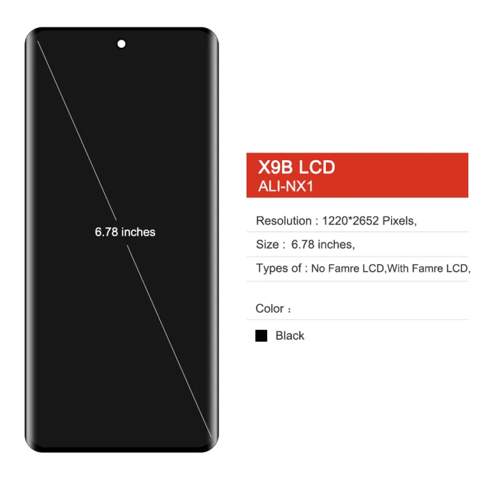 HOT%206.78%7C%20Screen%20Assembly%20for%20Honor%20X9b%20ALI-NX1%20LCD%20Display%20Digital%20Touch%20Screen%20With%20Frame%20for%20Honor%20X9b%20Screen%20Replacement%20-%20Image%206