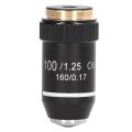 Biological Microscope Lens 195 Achromatic Black Objective Lens 100X Oil High Power Objective Interface. 