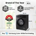 Samsung 12 kg, 5star, AI Ecobubble, Super Speed, Wi-Fi, Hygiene Steam with Inbuilt Heater, Digital Inverter, Fully-Automatic Front Load Washing Machine (WW12DG5B24AXTL, Inox). 
