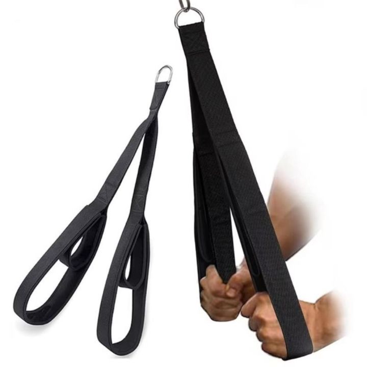Men Women Anti-Slip Long Triceps Strap Cable Attachment Exercise Rope ...