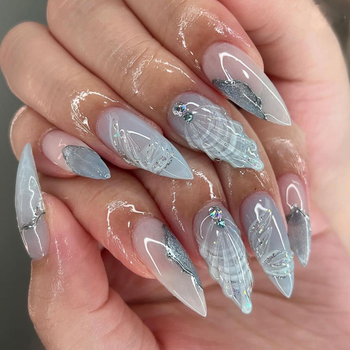 Pointed%20nails%20oval%20design%20flowers%20wear%20bow%20pink%20nails%20almond%2024Pcs%20pressed%20nails%20long%20french%20belt%20manicure%20full%20coverage%20-%20Image%205