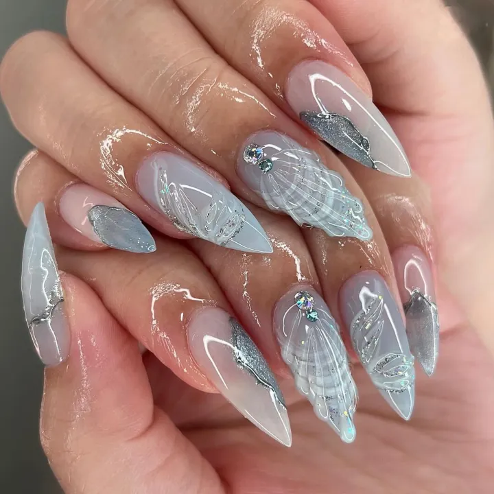 Pointed%20nails%20oval%20design%20flowers%20wear%20bow%20pink%20nails%20almond%2024Pcs%20pressed%20nails%20long%20french%20belt%20manicure%20full%20coverage%20-%20Image%205