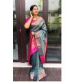 Awafu Art Silk Banarasi Saree With Blouse. 