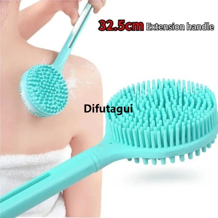 Difutagui%201Pc%20Silicone%20Long%20Handle%20Bath%20Brush%20Double-Sided%20Shower%20Exfoliating%20Sales%20promotion%20Brush%20Body%20Scrub%20Back%20Massage%20Brushes%20Bathroom%20Accessories%20-%20Image%202