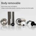 Manual Coffee Grinder Conical Burr Mill Brushed Stainless Steel. 