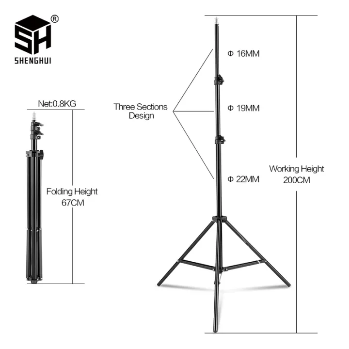 200cm%20Photography%20Tripod%20Light%20Stands%20With%201/4%20Screw%20Head%20Adjustable%20Light%20Stand%20Photo%20Tripod%20For%20Phone%20Ring%20Light%20Photo%20Studio%20-%20Image%208