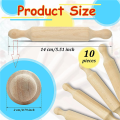 5X Wooden Mini Rolling Pin 6 Inches Long Kitchen Baking Rolling Pin Small Wood Dough Roller for Children Fondant Pasta. 