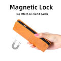 Case For iPhone 15 cover Wallet leather flip phone case + TPU back cover card case magnetic protection cover. 