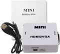 Mini HDMI to VGA Converter with Audio | HDMI2VGA 1080P Adapter Connector | PC Laptop to HDTV Monitor Projector. 