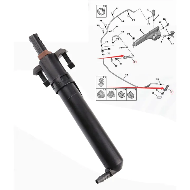 OUMERY%203X%206438P1%206438F3%20Nozzle%20Support%20for%20307%20207%20607%20C4%20C5%20Headlight%20Washer%20Nozzle%20Bracket%20Telescopic%20Pump%20-%20Image%202