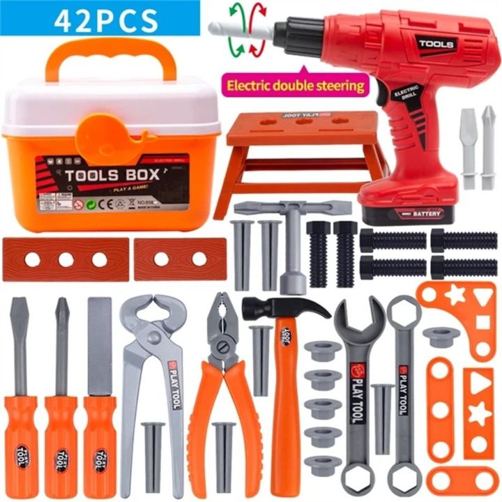Plastic Electric Toy Drill Repair Tools Toys Power Construction ...