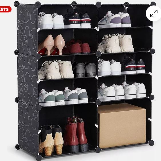 Shoe%20Rack,%20Large-Capacity%20Shoe%20Cabinet%20with%20Transparent%20Surface,%20Shoe%20Shelf%20-%20Image%202