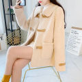 2022 Autumn and Winter New Fur One Imitation Lamb Wool Coat Women's Short Korean Loose Top for Petite. 