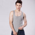 Men's Vest Summer Men's Pure Cotton Vest I-shaped Vest Men's Hurdle Sports Sleeveless Thick Thread Square Collar Vest. 