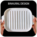 Nullmul Microwave Bacon Cooker Quick Kitchen Cutlery Clean Crispy Bacon Tray Baking Pan. 
