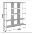 Queen Daraz Portable Cloth Cabinet/Wardrobe (130 X 45 X 175 Cms). 