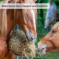 2 Pcs Slow Feed Hay Net Hay Feeder Hay Bag Hay Net for Horses Slow Feeder Haynet 40 Inch Length with 2 Inch Holes Easy Install Easy to Use. 
