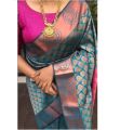 Awafu Art Silk Banarasi Saree With Blouse. 