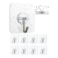 6pcs Self Adhesive Hook Transparent Hooks for Kitchen Bathroom Door Ceiling Hanger | Home Office Wall Powerful Plastic Wall Hook | Hooks For Wall. 