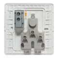 Prakash White 1 Gang Switch Double Power Socket. 