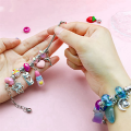 DIY Beaded Bracelet Set with Storage Box Girls Bracelet DIY Handmade Jewelry Making Kit Acrylic Hole Beads D. 