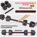 20 Kg Dumbbell With Barbell Connector Set Home Gym Equipment. 