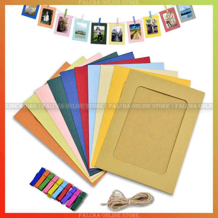 Fancy Wall Hanging Paper Photo Frame With Clips Diy Home Decoration Craft 10 Pcs Frame | Falcha Online Store