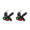 FORIDE 2X Motorcycle Handlebar Switch Electric Bike Scooter Horn Turn Signals On/Off Button Light Switch. 