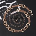 Haodeguiguo AnshidaFashion Waistband Golden Metal Belt Body ChNew ain Belt Lady Waist Chain Alloy Buckle Belt. 