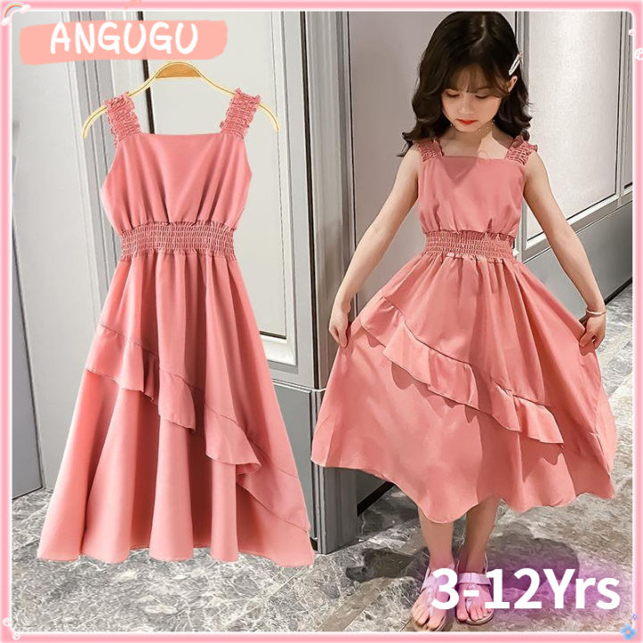 Angugu Childrens Fashion High Quality korean dress kids girl casual clothes 3 4 5 6 7 8 9 10 11 12 13 to 14 year old Birthday tutu red Princess Dresses for teens girls terno sale 2023 new style #G-2029