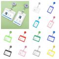 Gift Plastic Retractable Card cover Solid ID Card Holder Business Credit Card Holders Bus Pass Card Badge Holder Bus Card Cover Case Hospital. 