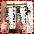Back Cover Shockproof Phone Case For Infinix X656/X655/Note7 Lite Anti-dust Dirt-resistant Kickstand Cartoon Wristband. 