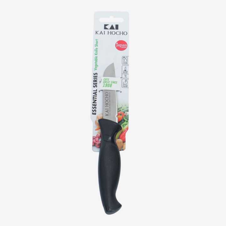 Kai Vegetable Knife Short Black 78 mm (Slim Pack)