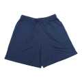 Navy Blue Color Cotton Plain Printed Drawstring Closure With Elastic Waist Shorts For Women. 