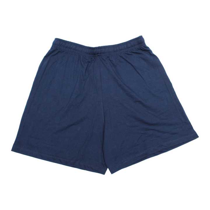 Navy%20Blue%20Color%20Cotton%20Plain%20Printed%20Drawstring%20Closure%20With%20Elastic%20Waist%20Shorts%20For%20Women%20-%20Image%204