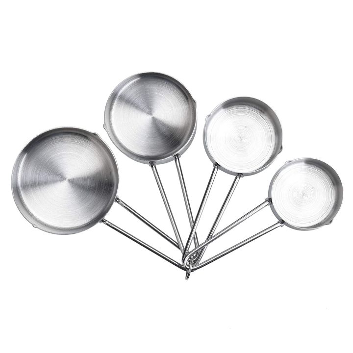 4 Pieces Vollrath Stainless Steel Measuring Cups With Handle Set Cup