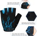 MOREOK Men Cycling Gloves , Half Finger Biking Gloves Gel Pad Shock-Absorbing Anti-Slip Breathable Motorcycle Mountain Bike Gloves. 