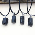 Yuanyan fashion new Black Tourmaline Crystal Gem natural Healing Reiki stone pendant Necklace for jewelry making Charm accessories 1pcs. 