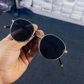 Best Quality Golden Frame Round Sunglasses For Men - Black | Fashion Golden Frame Round Sunglasses For Men. 