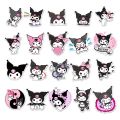 Adorable Kuromi Stickers (Vinyl Stickers) with lamination (waterproof) 20 pcs sticker Design for laptops, notebooks, waterbottles and more.. 