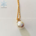 Gold Plated Panchadhatu White Pearl Jewellery Set With 2 Earrings, 1 Ring And Necklace For Women. 