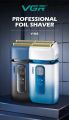 VGR V-362 SUPER TRIM Foil Shaver For Men | Titanium Dual Foils | 2 Speeds (7000/7500 RPM) | IPX-6 Waterproof | Rechargeable Beard Shaver Razor | LED Display | Travel Lock. 