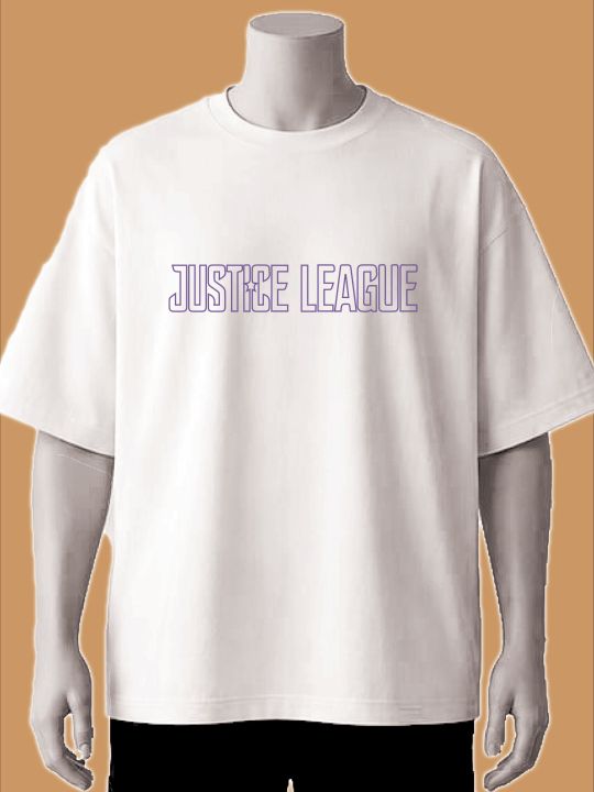Justice%20League%20Printed%20Printed%20T-Shirt(Brown,%20Black,%20Maroon,%20White,%20Cream)%20-%20Image%202
